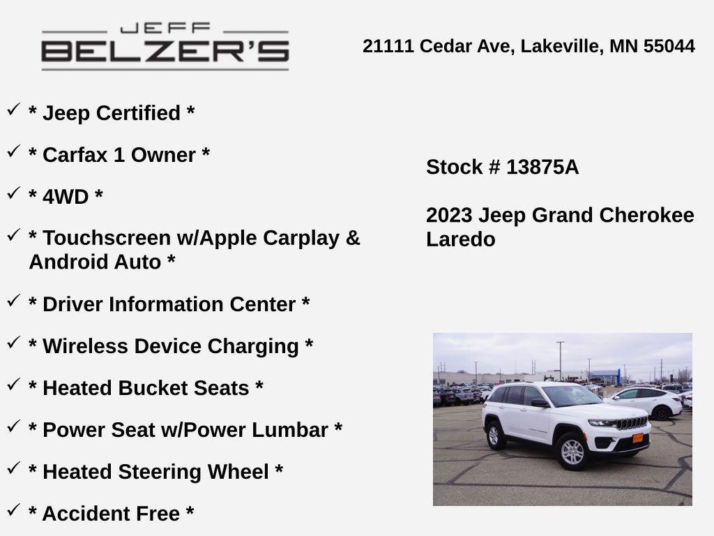 used 2023 Jeep Grand Cherokee car, priced at $33,852