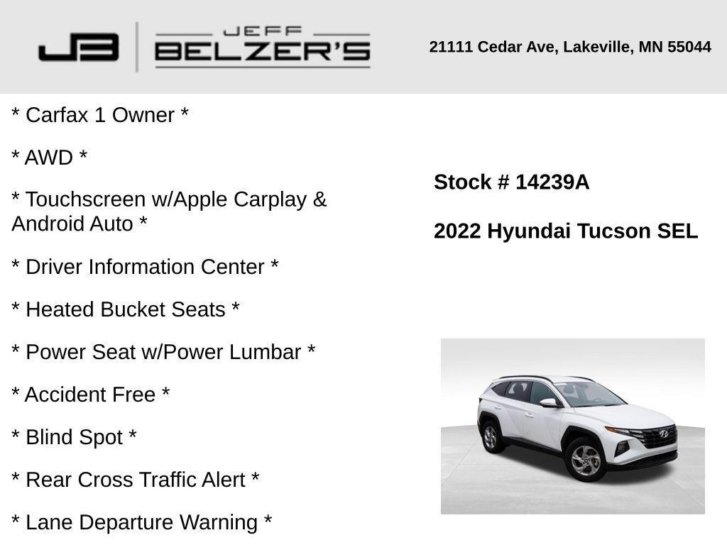 used 2022 Hyundai Tucson car, priced at $23,874