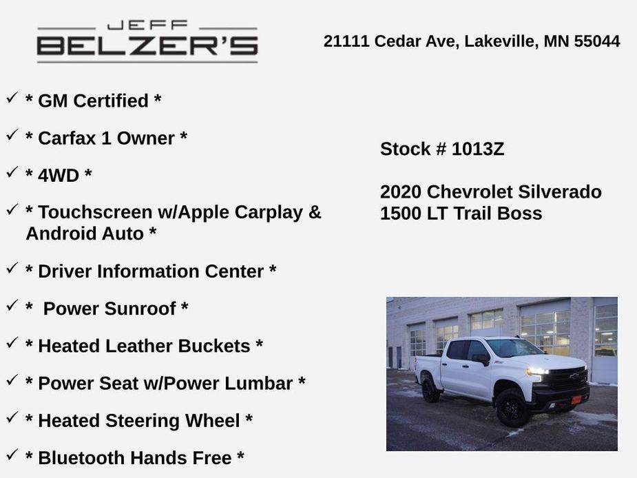 used 2020 Chevrolet Silverado 1500 car, priced at $41,811