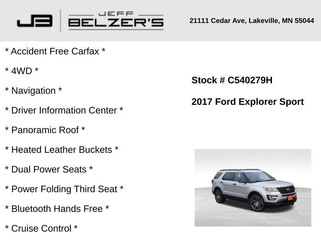 used 2017 Ford Explorer car, priced at $16,443