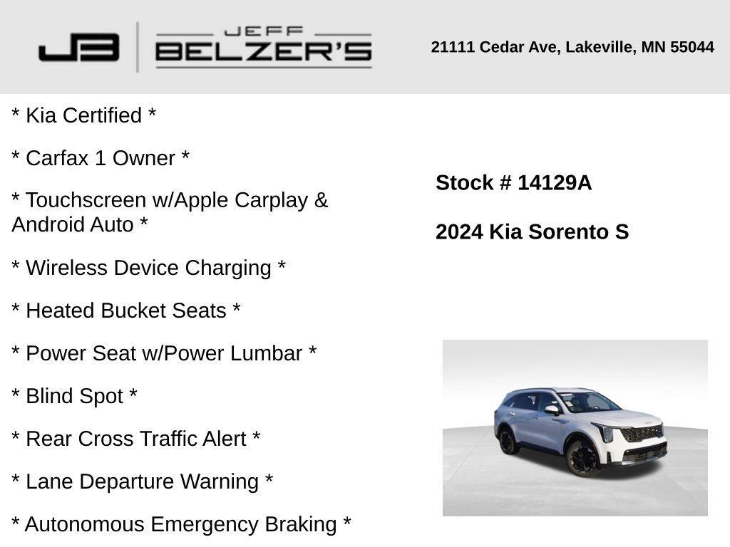 used 2024 Kia Sorento car, priced at $31,948