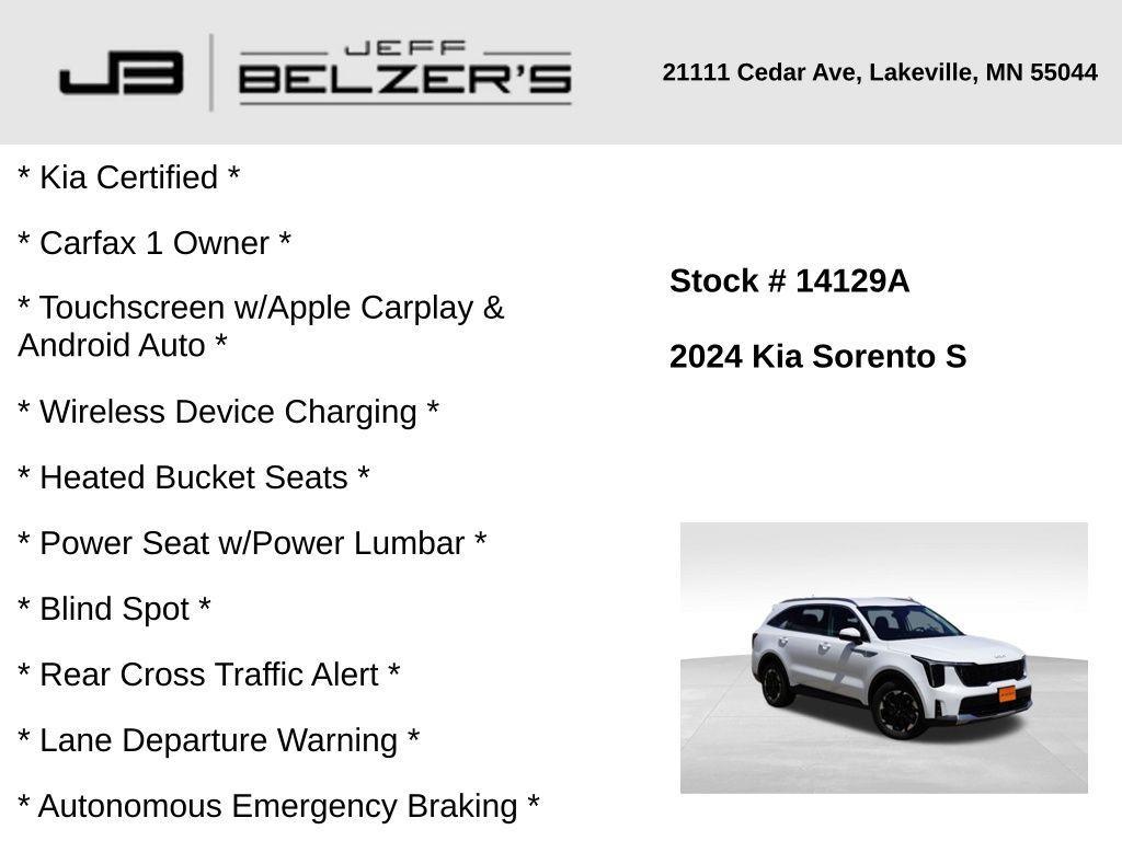 used 2024 Kia Sorento car, priced at $31,542
