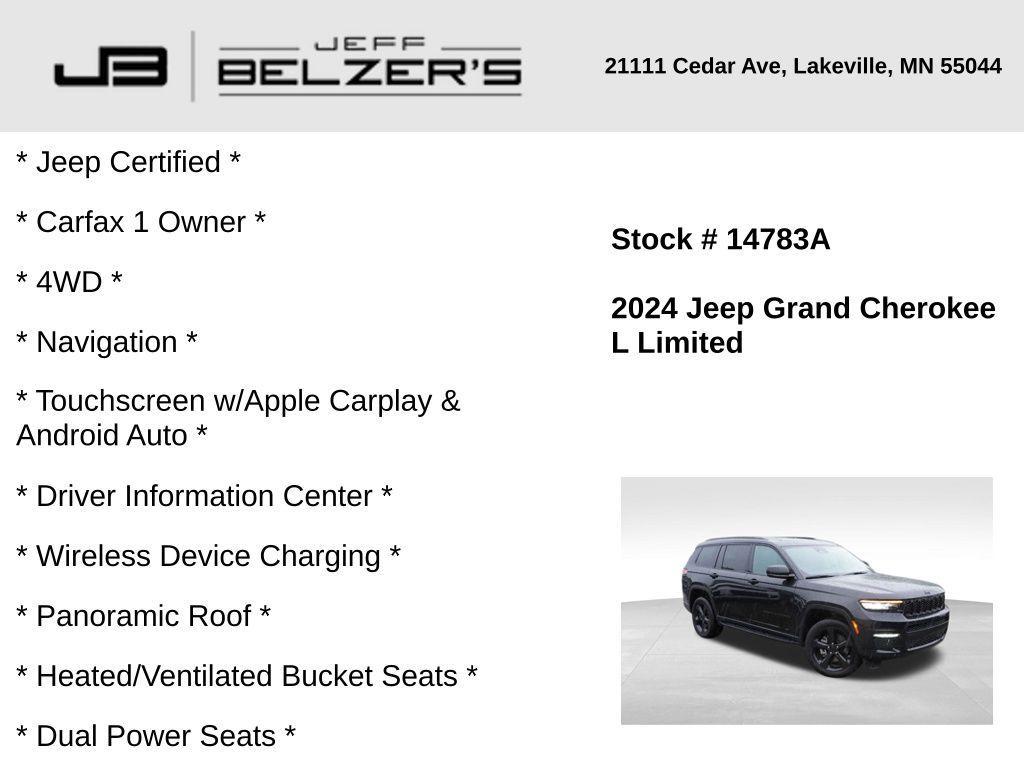 used 2024 Jeep Grand Cherokee L car, priced at $38,215