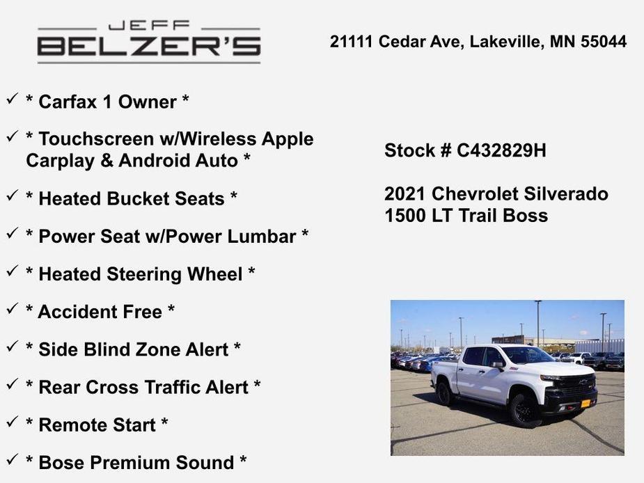 used 2021 Chevrolet Silverado 1500 car, priced at $32,824