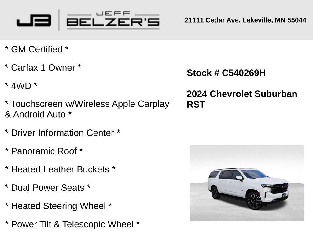used 2024 Chevrolet Suburban car, priced at $68,985