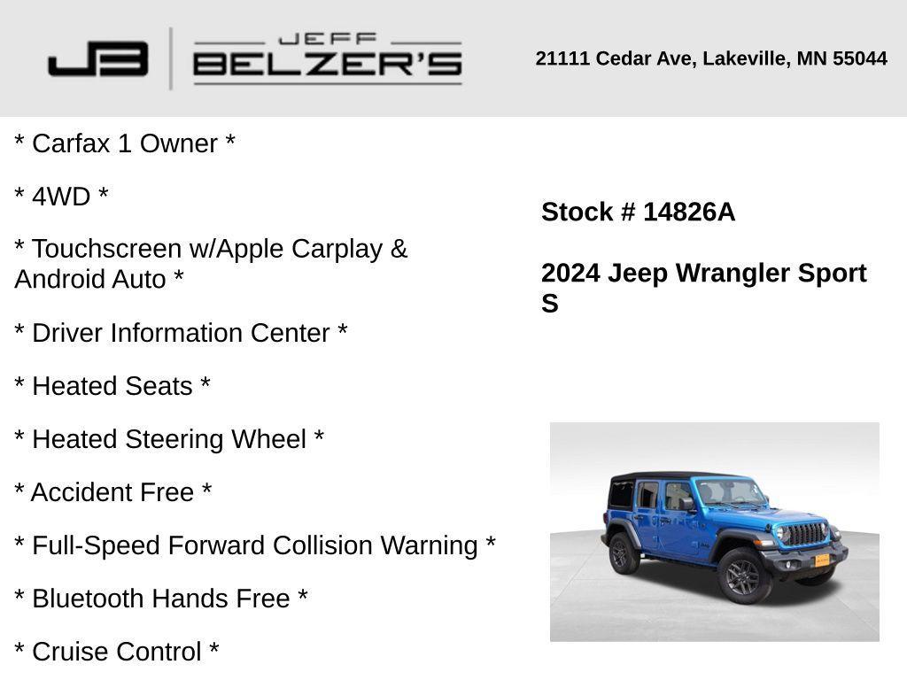 used 2024 Jeep Wrangler car, priced at $35,669