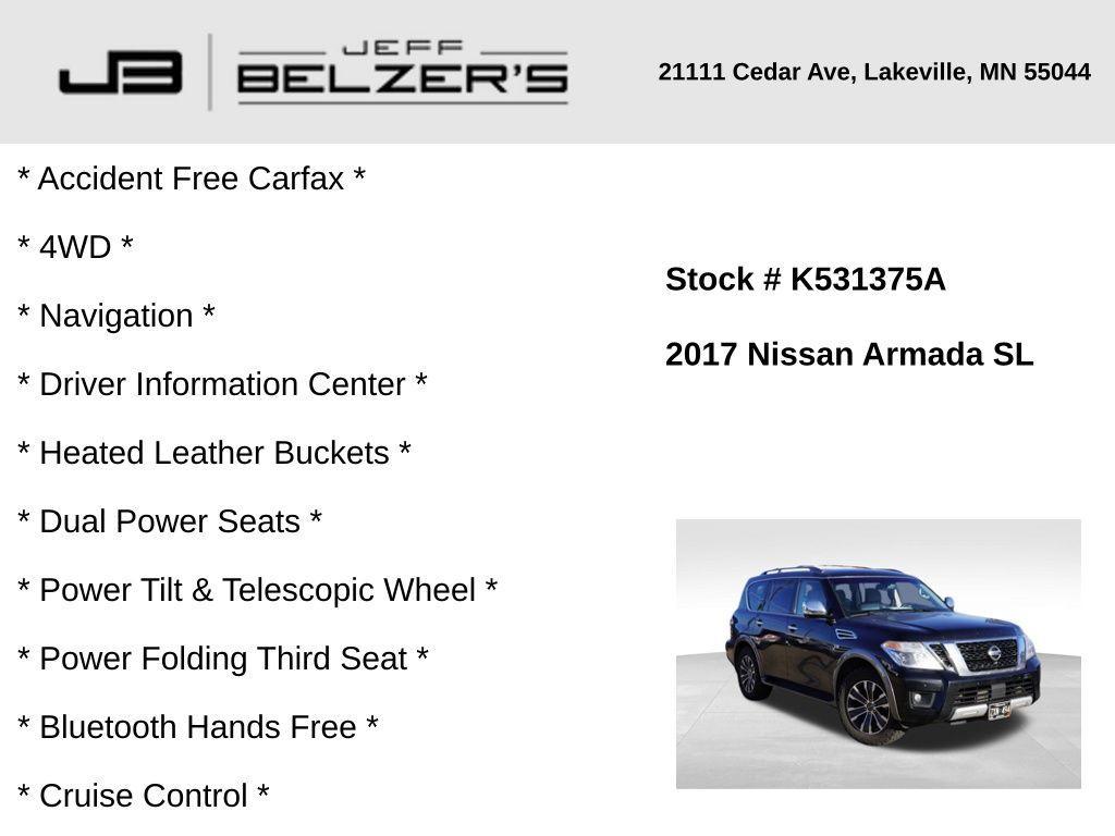 used 2017 Nissan Armada car, priced at $17,734