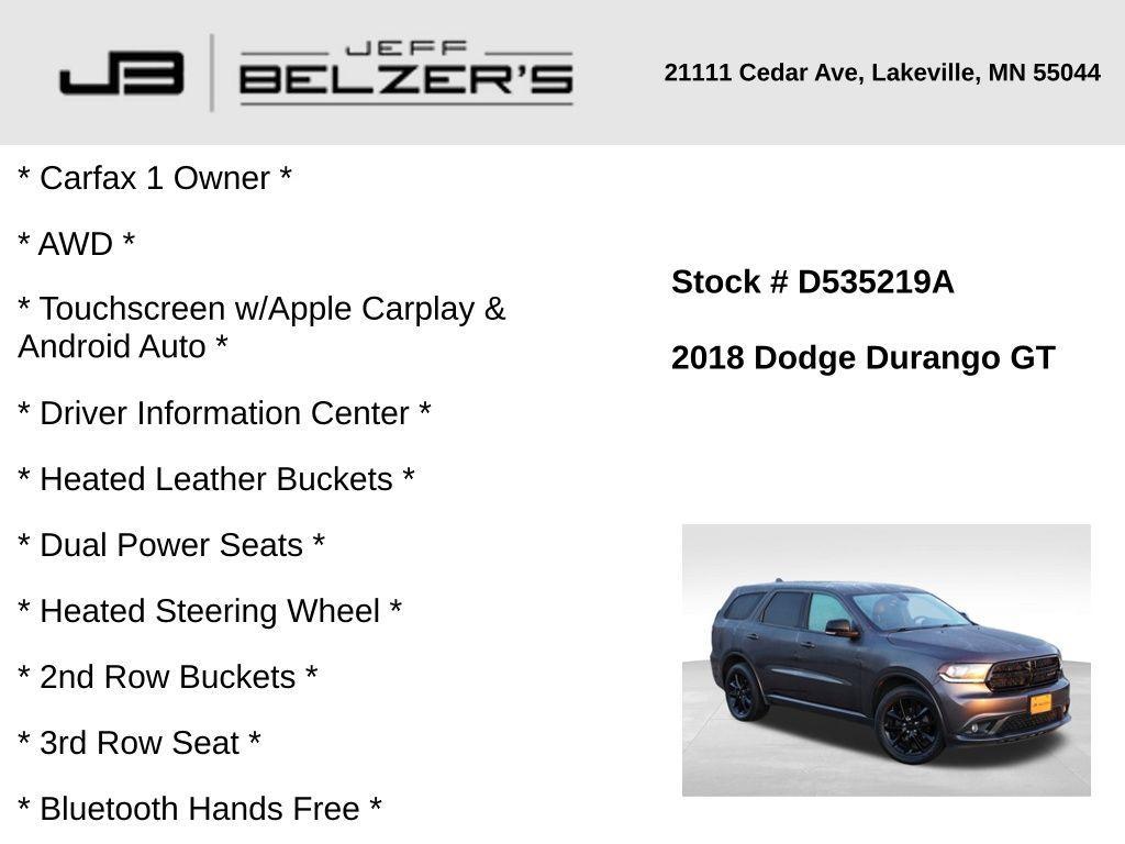 used 2018 Dodge Durango car, priced at $16,326