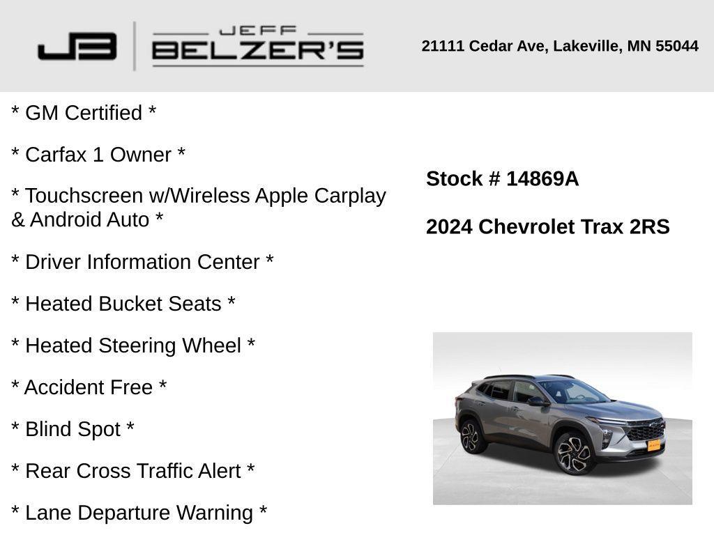 used 2024 Chevrolet Trax car, priced at $20,999