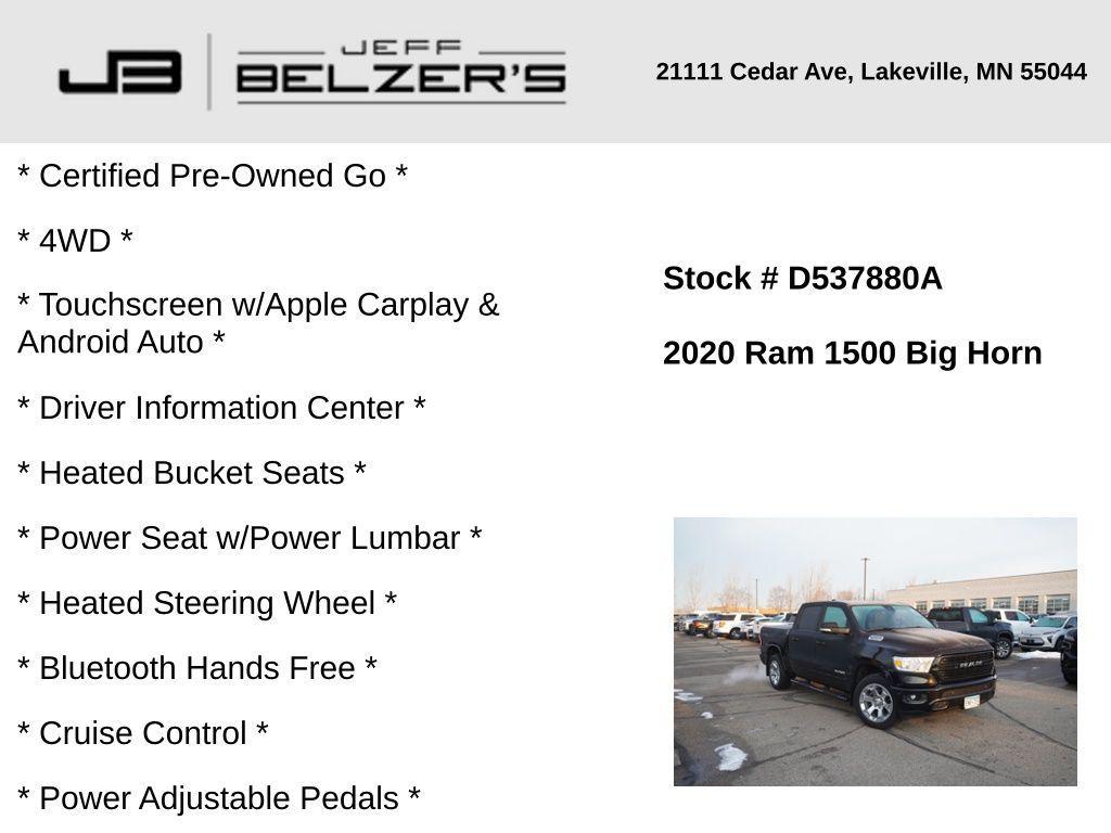 used 2020 Ram 1500 car, priced at $27,332