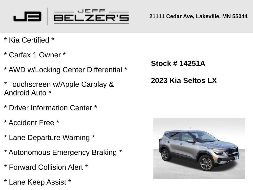 used 2023 Kia Seltos car, priced at $19,996