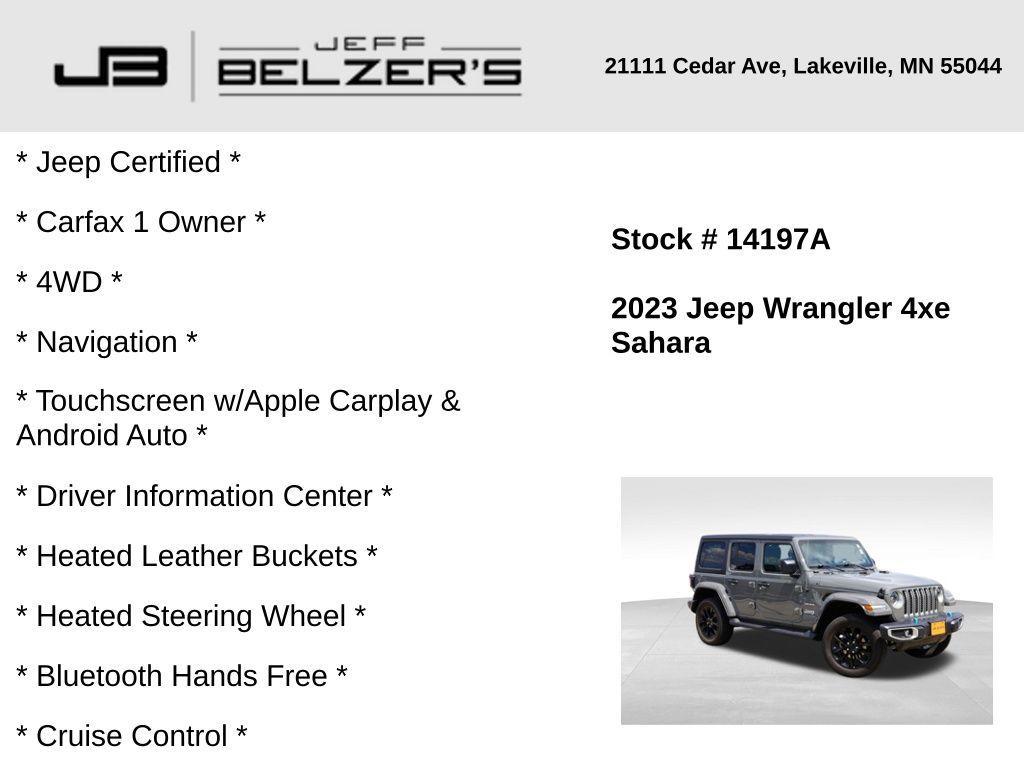 used 2023 Jeep Wrangler 4xe car, priced at $33,933