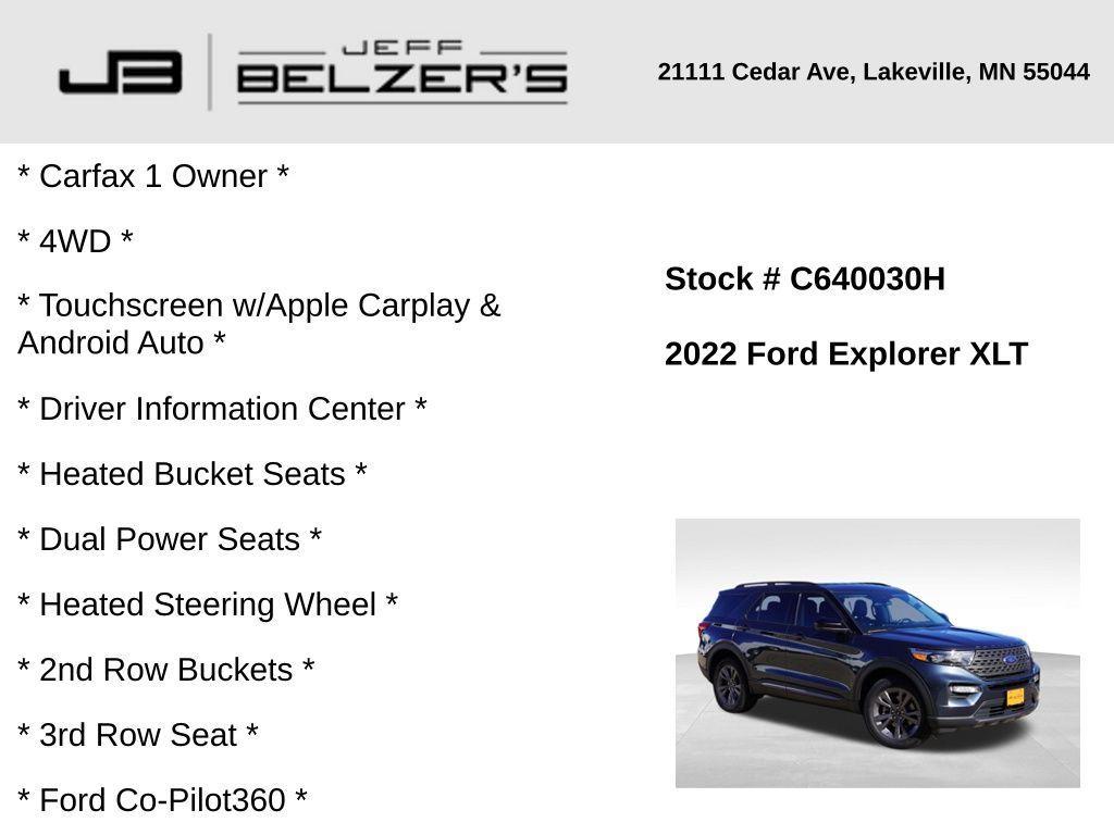 used 2022 Ford Explorer car, priced at $25,488