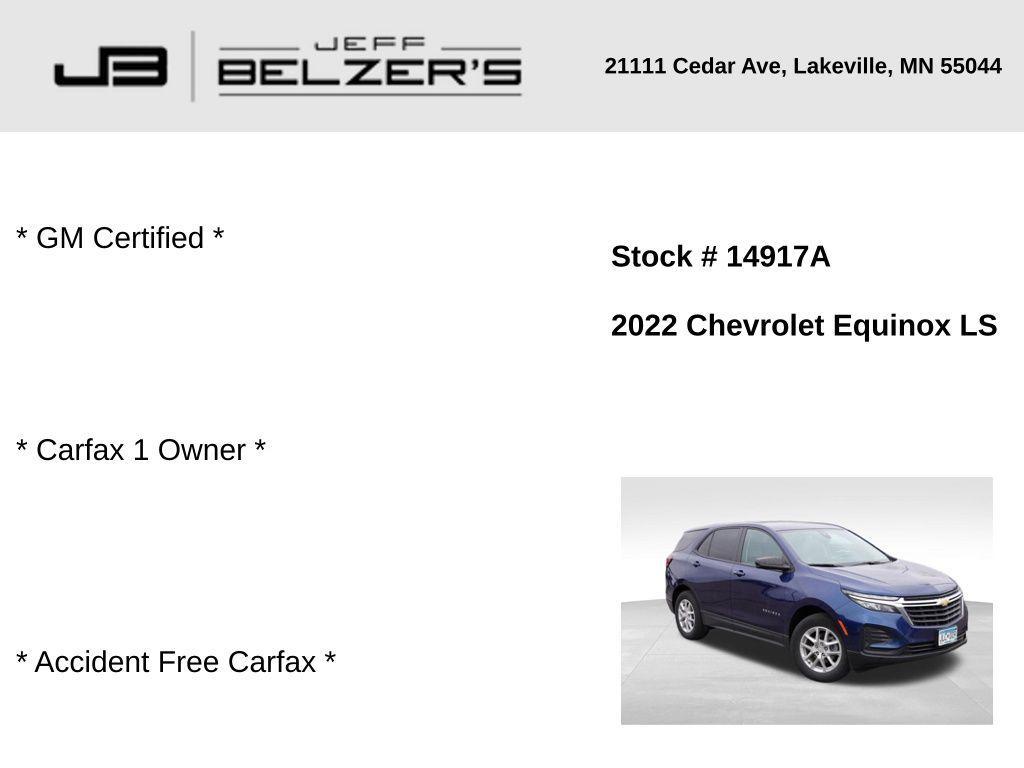 used 2022 Chevrolet Equinox car, priced at $20,998