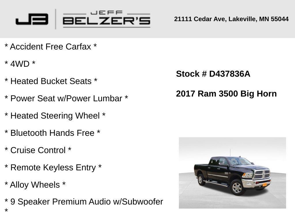 used 2017 Ram 3500 car, priced at $29,595