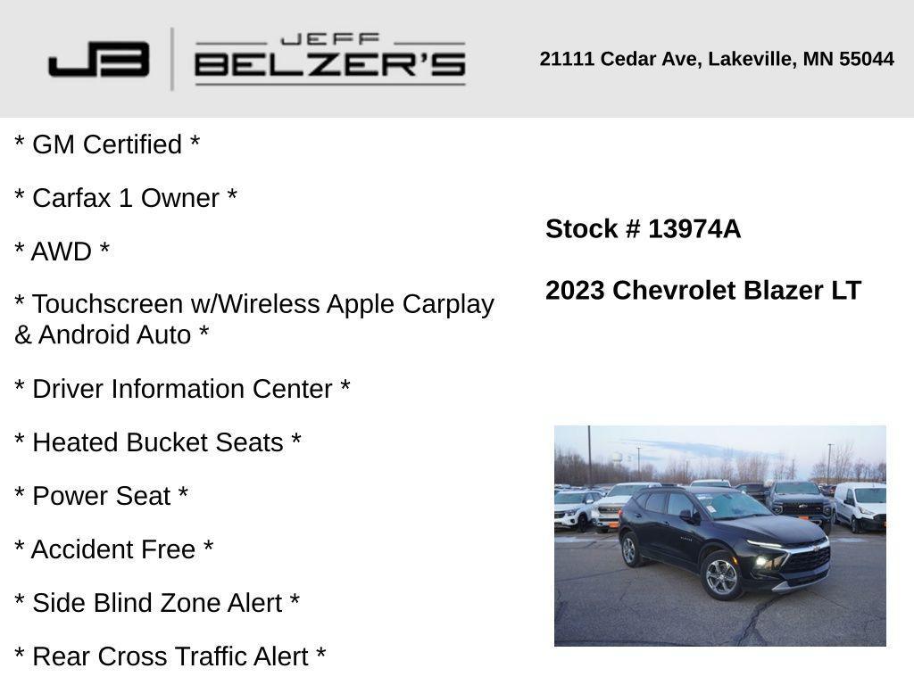 used 2023 Chevrolet Blazer car, priced at $28,737