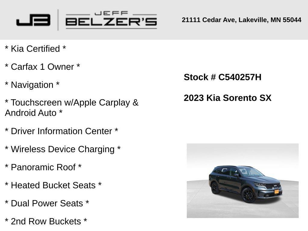 used 2023 Kia Sorento car, priced at $31,517