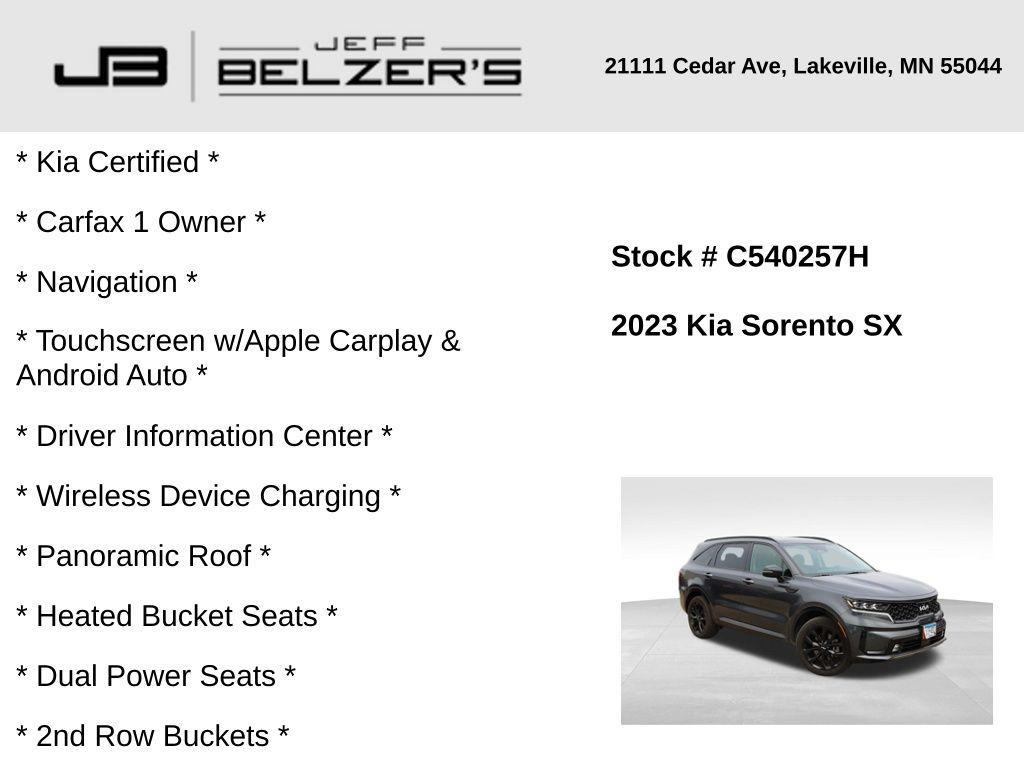 used 2023 Kia Sorento car, priced at $32,898