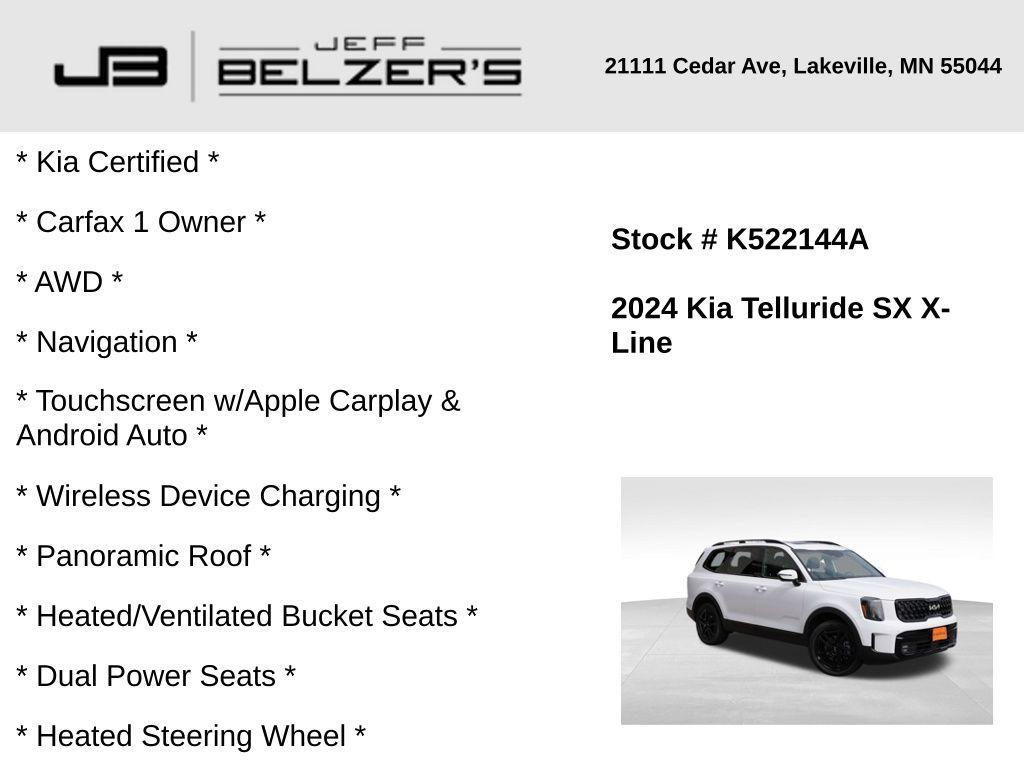 used 2024 Kia Telluride car, priced at $41,555