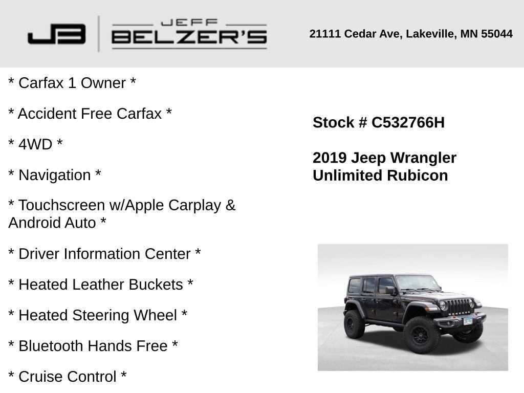 used 2019 Jeep Wrangler Unlimited car, priced at $32,586