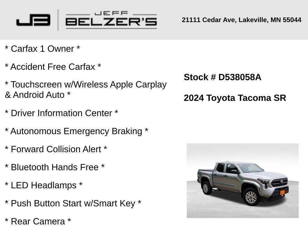 used 2024 Toyota Tacoma car, priced at $30,425
