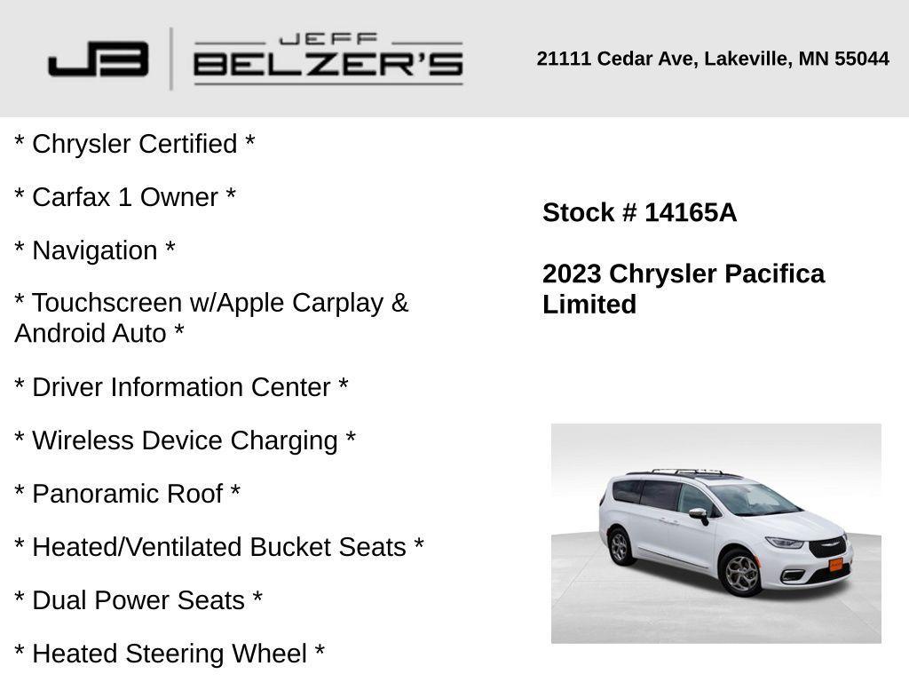 used 2023 Chrysler Pacifica car, priced at $26,760
