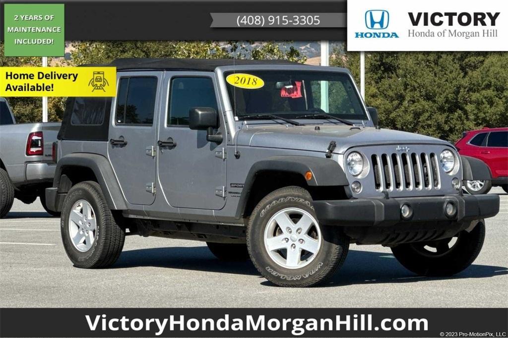 used 2018 Jeep Wrangler JK Unlimited car, priced at $24,245