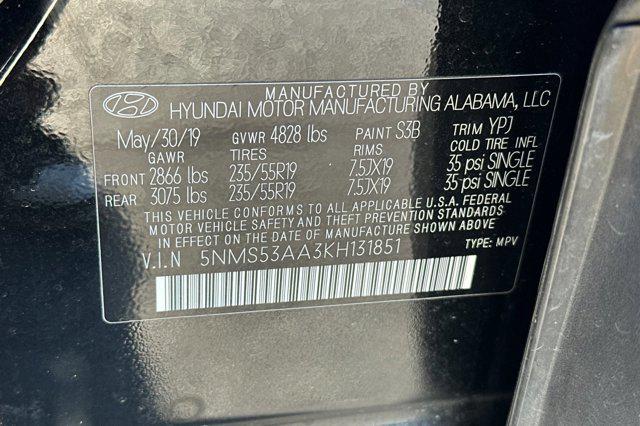 used 2019 Hyundai Santa Fe car, priced at $19,996