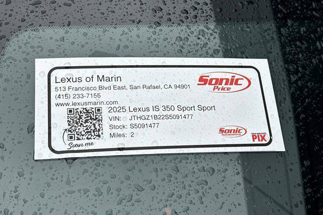 new 2025 Lexus IS 350 car, priced at $53,413