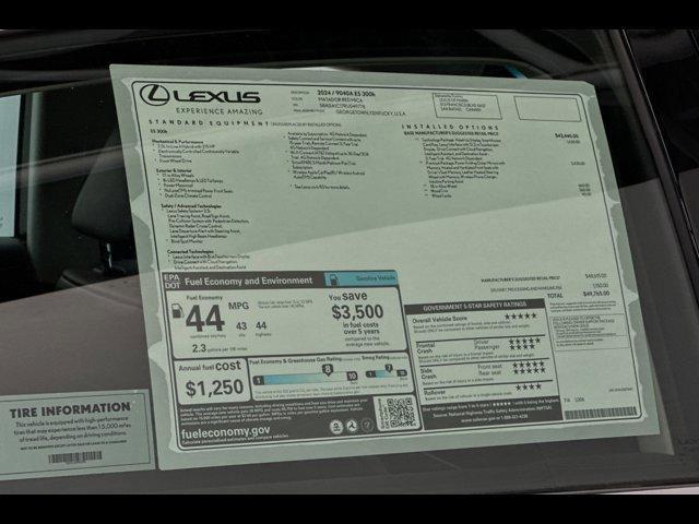 new 2024 Lexus ES 300h car, priced at $49,765