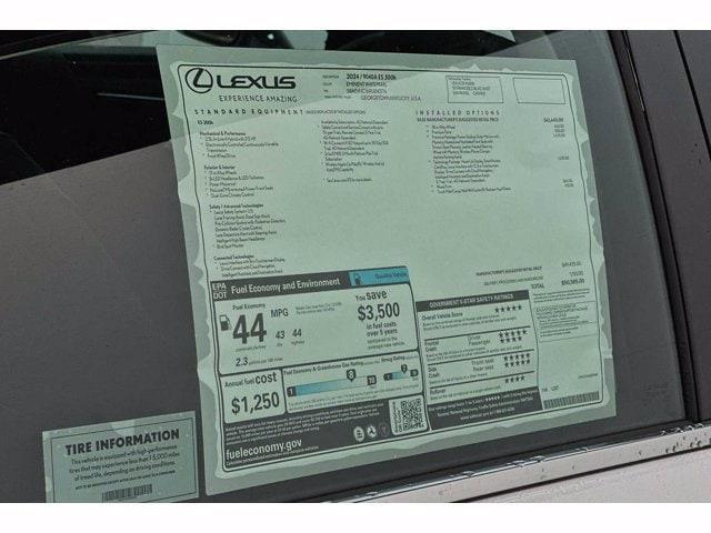 new 2024 Lexus ES 300h car, priced at $47,892