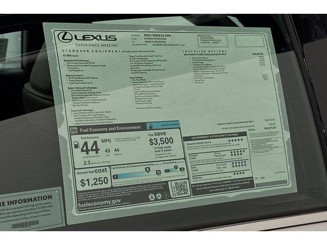 new 2024 Lexus ES 300h car, priced at $55,875