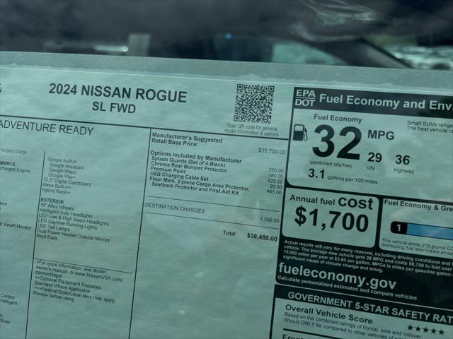 new 2024 Nissan Rogue car, priced at $32,323