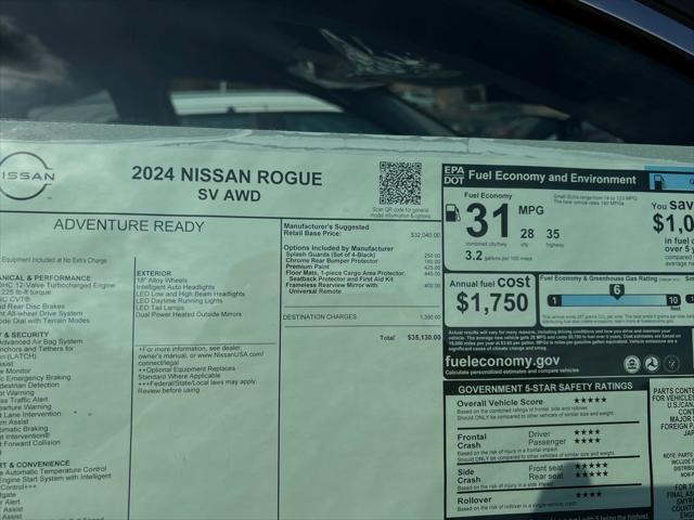 new 2024 Nissan Rogue car, priced at $29,509