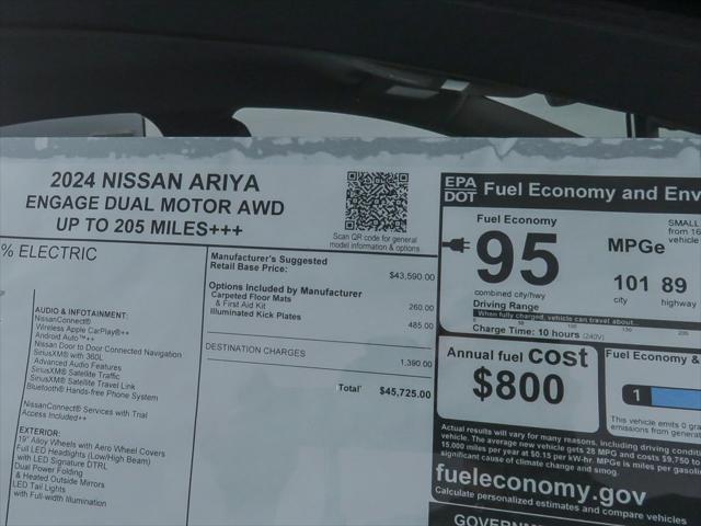 new 2024 Nissan ARIYA car, priced at $45,091