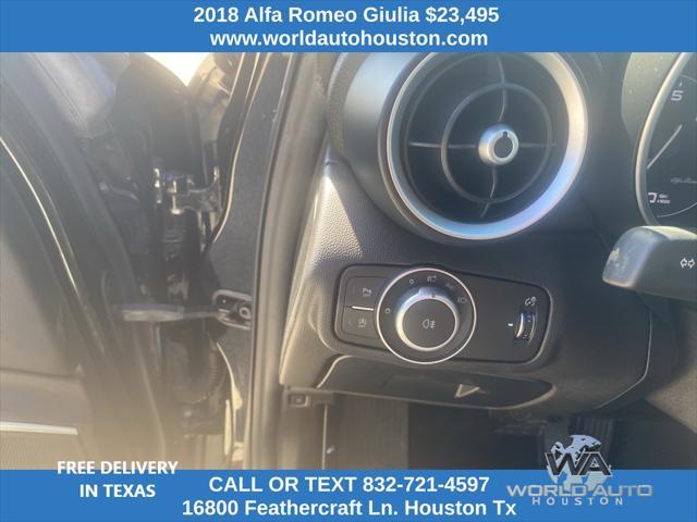 used 2018 Alfa Romeo Giulia car, priced at $23,495