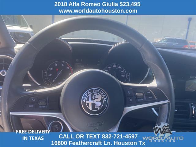 used 2018 Alfa Romeo Giulia car, priced at $23,495