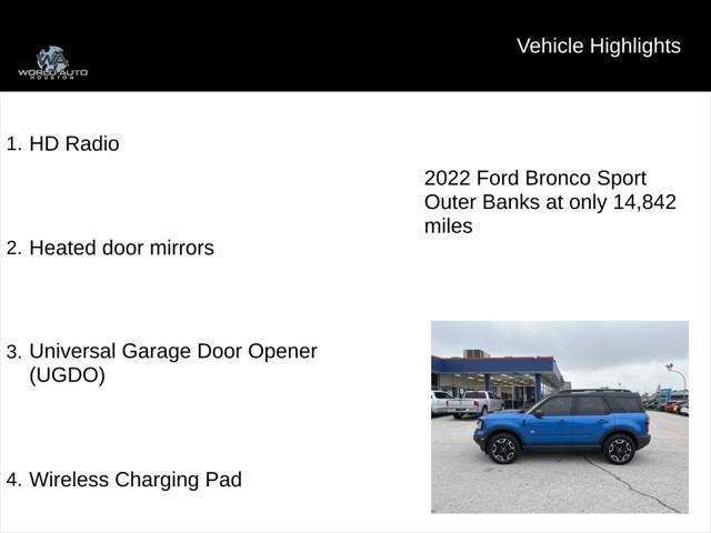 used 2022 Ford Bronco Sport car, priced at $29,995