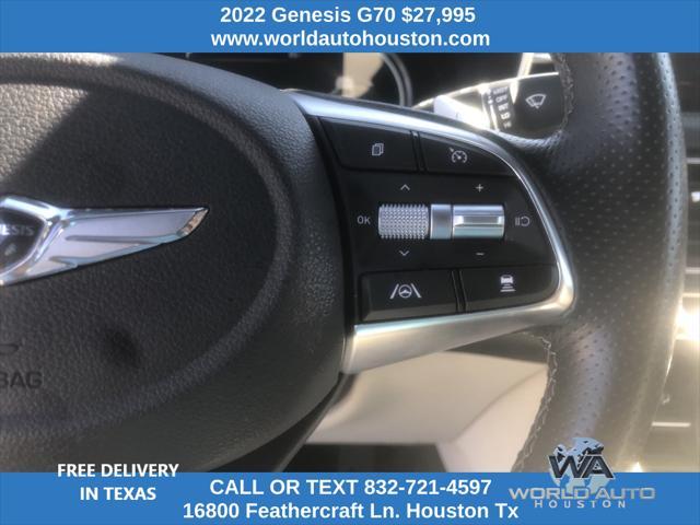 used 2022 Genesis G70 car, priced at $27,995