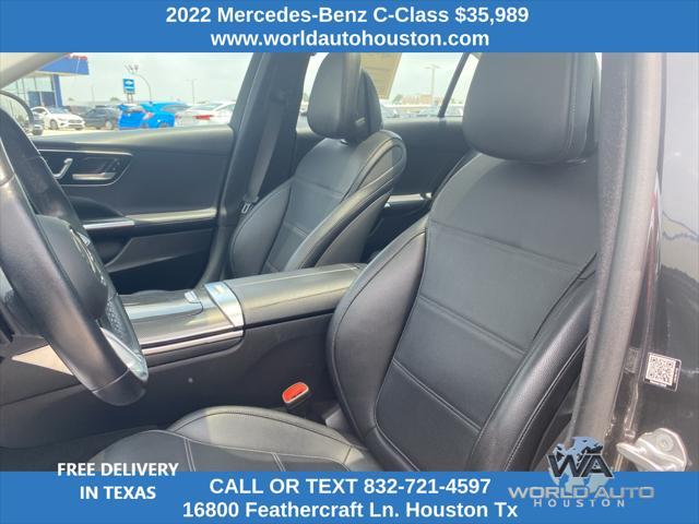 used 2022 Mercedes-Benz C-Class car, priced at $35,989