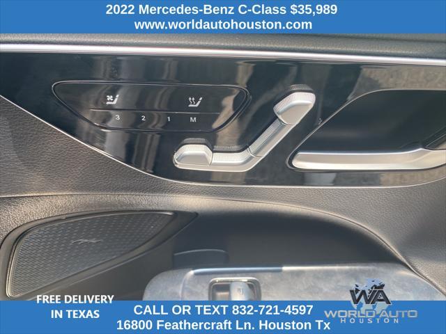 used 2022 Mercedes-Benz C-Class car, priced at $35,989