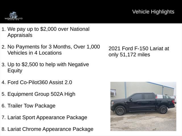 used 2021 Ford F-150 car, priced at $42,995