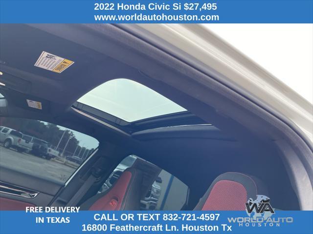 used 2022 Honda Civic Si car, priced at $27,495