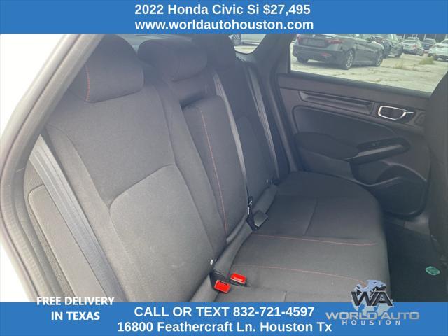 used 2022 Honda Civic Si car, priced at $27,495