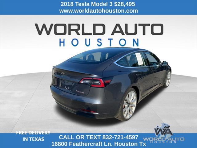 used 2018 Tesla Model 3 car, priced at $28,495