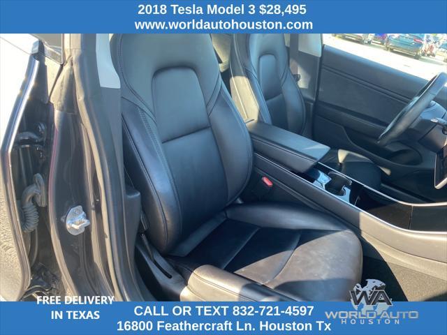 used 2018 Tesla Model 3 car, priced at $28,495