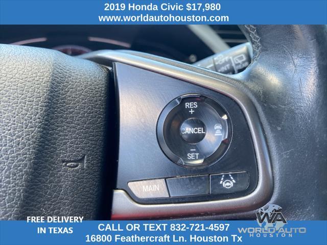 used 2019 Honda Civic car, priced at $17,980