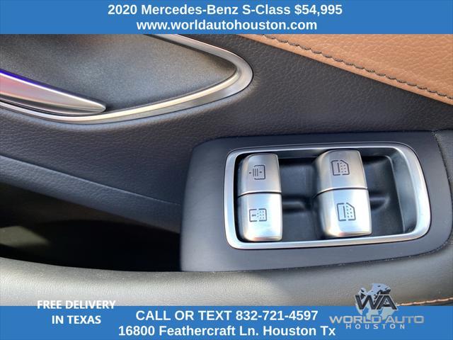 used 2020 Mercedes-Benz S-Class car, priced at $54,995