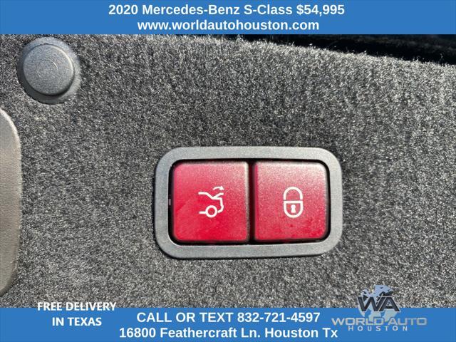 used 2020 Mercedes-Benz S-Class car, priced at $54,995