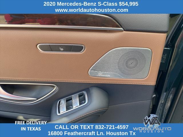 used 2020 Mercedes-Benz S-Class car, priced at $54,995